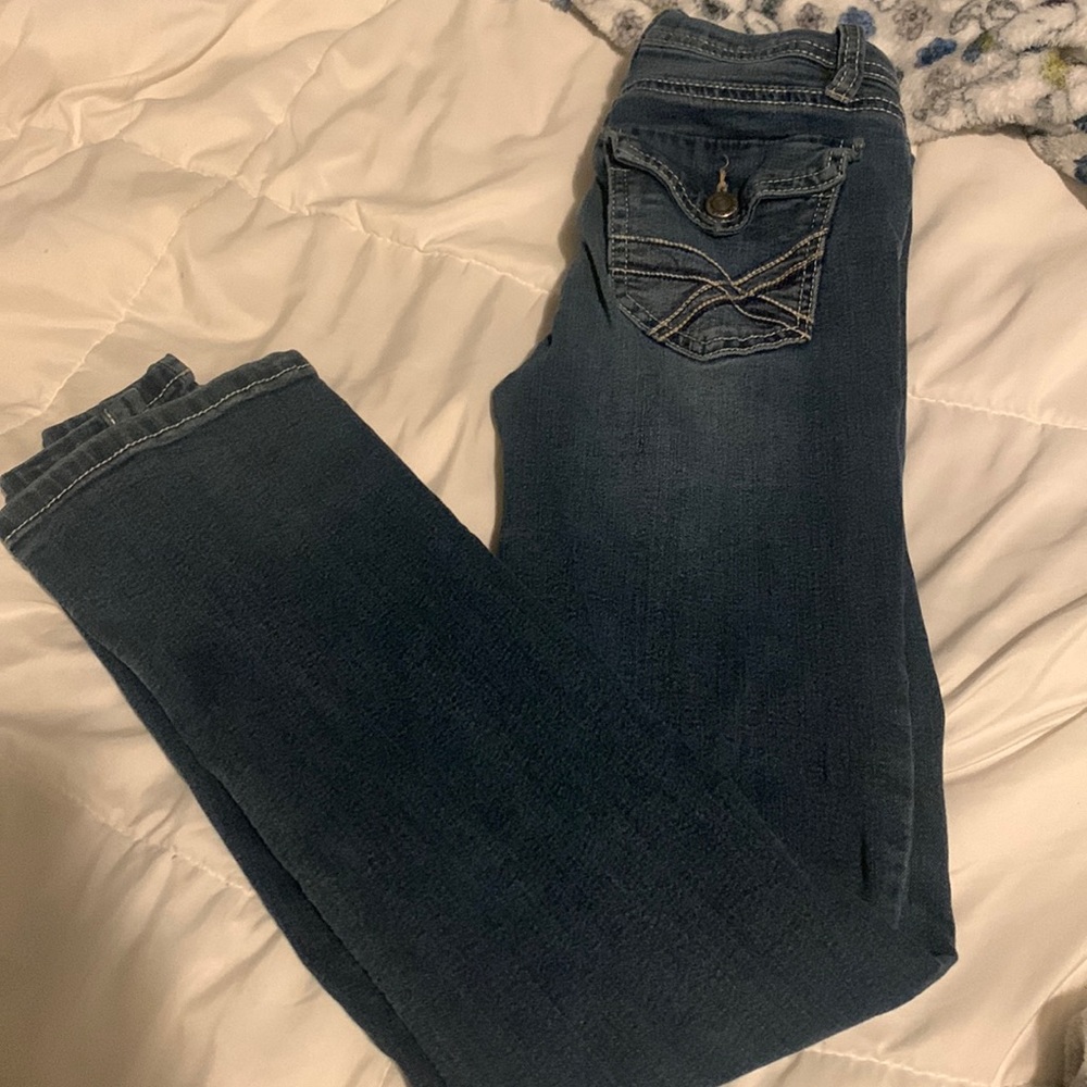 Dark blue jeans
